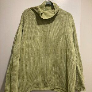 Green knit sweater